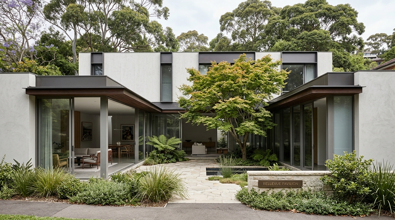 The Bellevue Pavilion — a quiet courtyard house