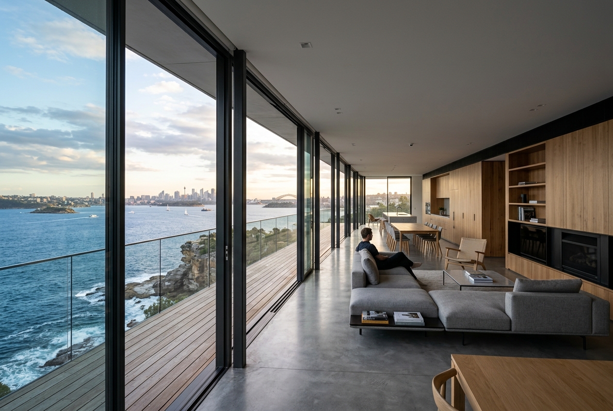 The long room — 40-metre continuous living space